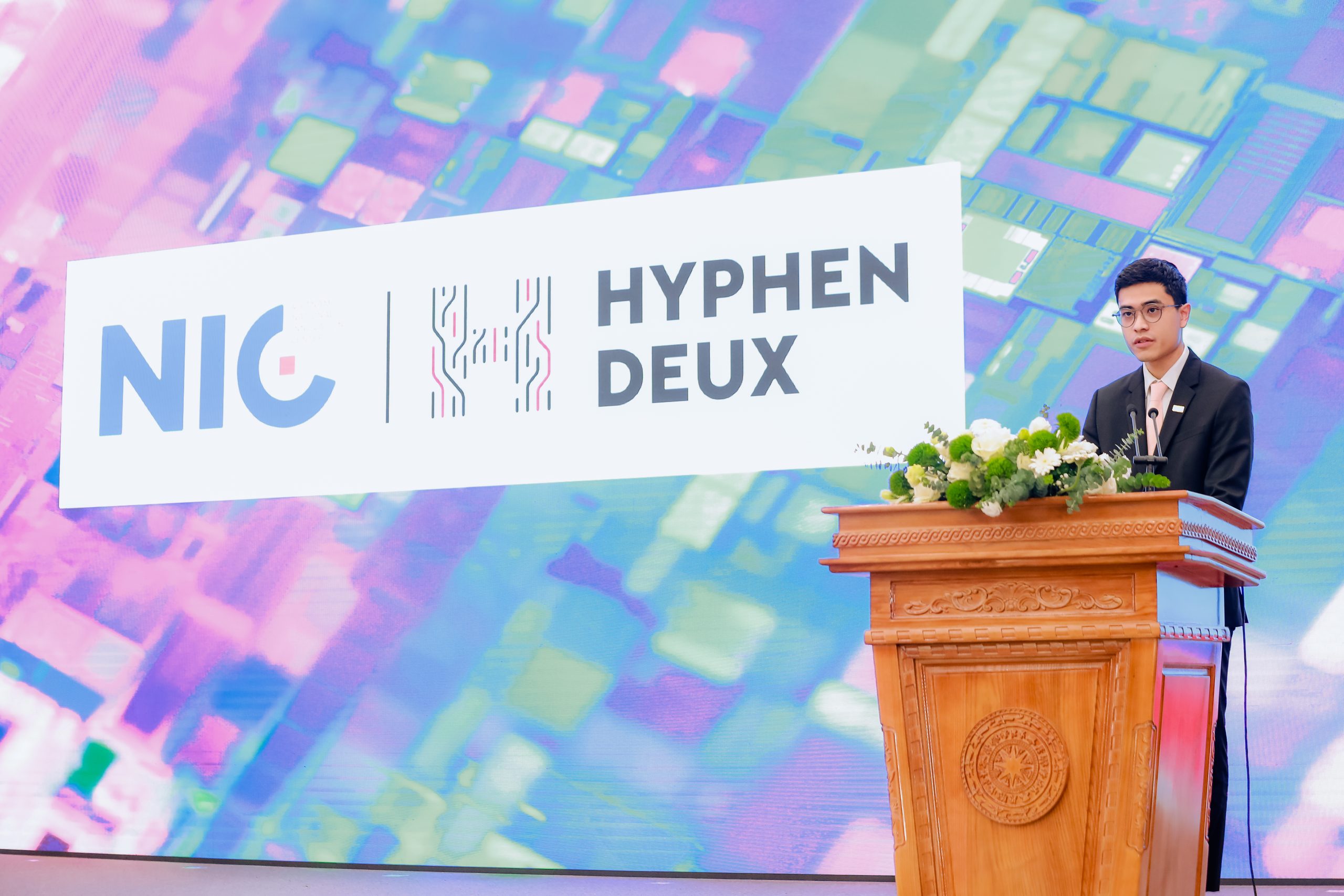 Hyphen Deux General Director – Mr. Nguyễn Quốc Hoàng Nam speaks on the MoU signing with NIC, reaffirming the commitment to advancing Vietnam's semiconductor ecosystem. (Photo credit: Hyphen Deux)