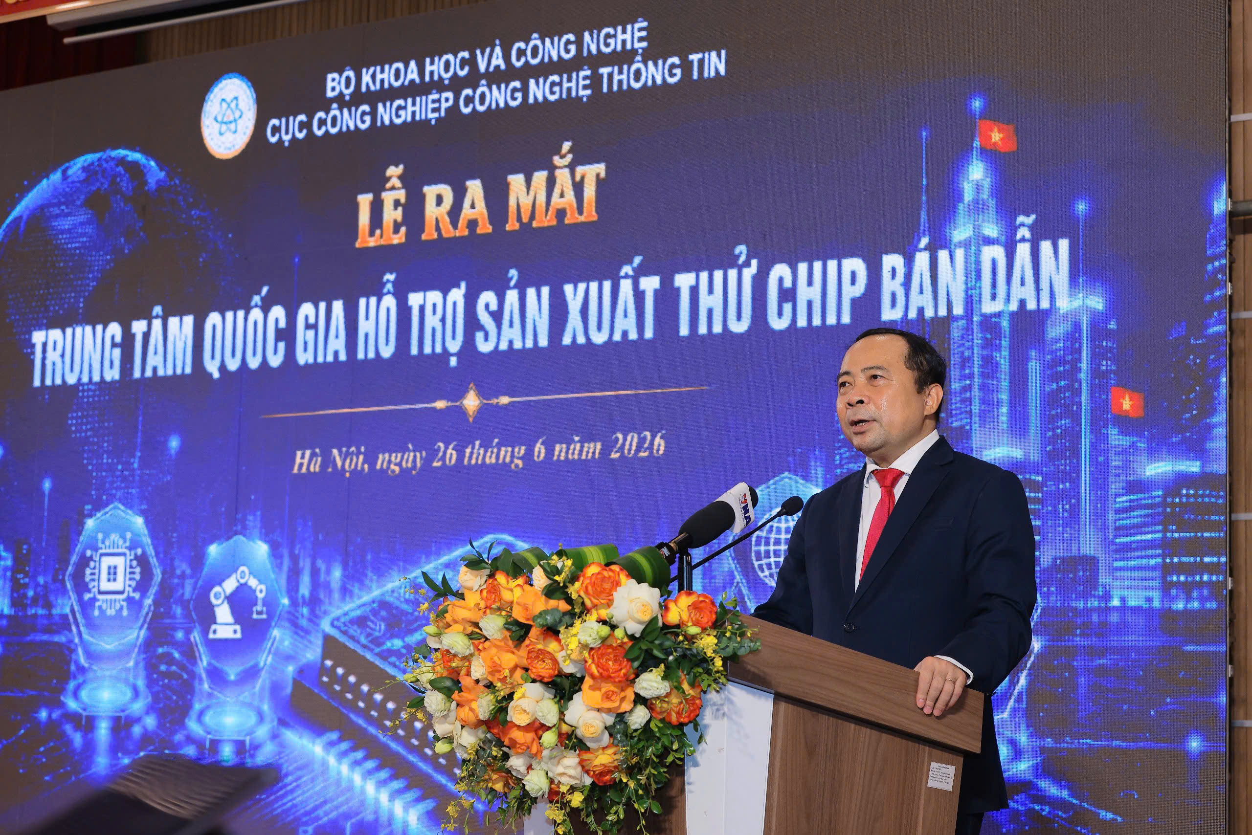 Minister of Science and Technology Vũ Hải Quân delivers remarks at the launch ceremony on June 26. Photo: Ministry of Science and Technology (MOST).